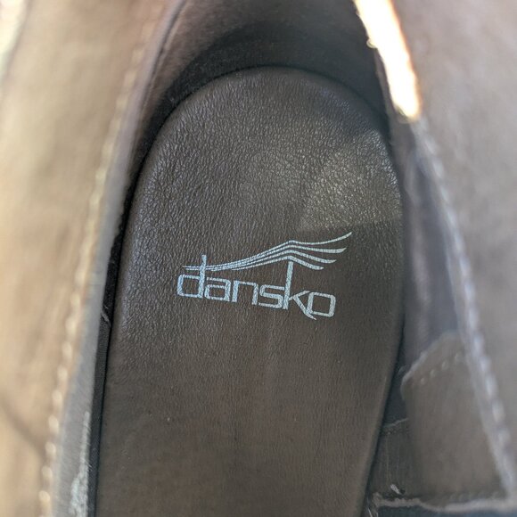 Like New Dansko Dabney Black Leather Ankle Boots size 38 / 7.5 - Picture 7 of 8